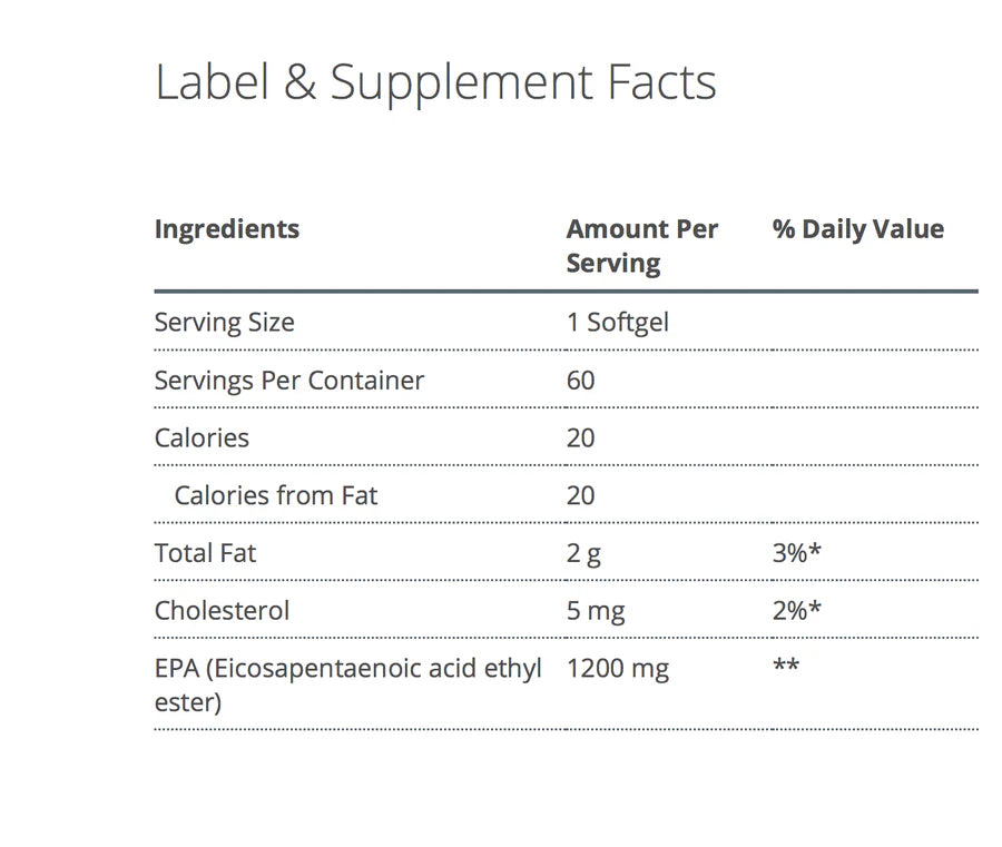 OmegaGenics EPA 1200 Fish Oil